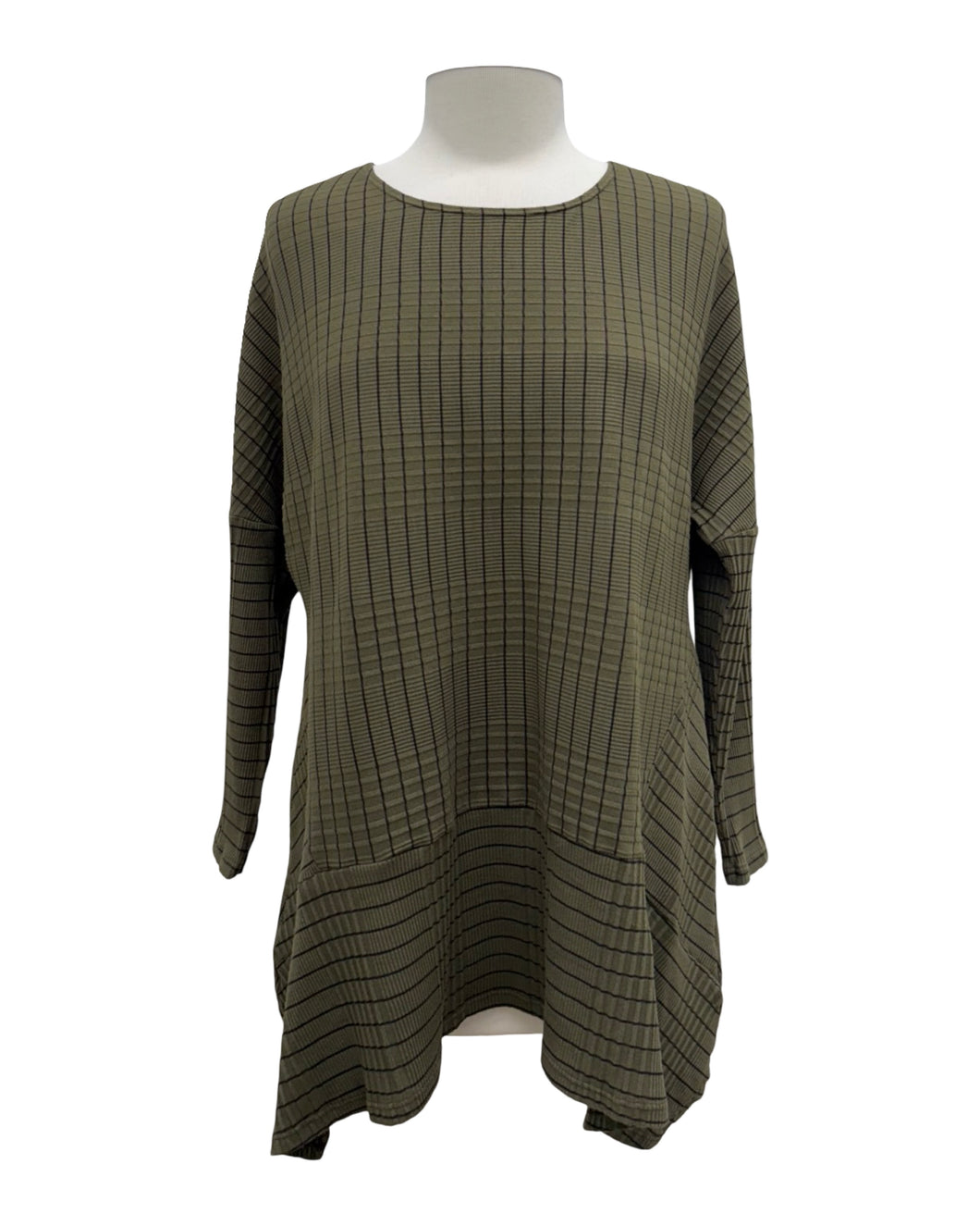 Fenini PINSTRIPE PLEAT SWING TUNIC
