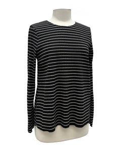 Fenini PLEAT LONG SLEEVE CREW TOP