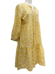 Foil LONG SLEEVE TIER DRESS