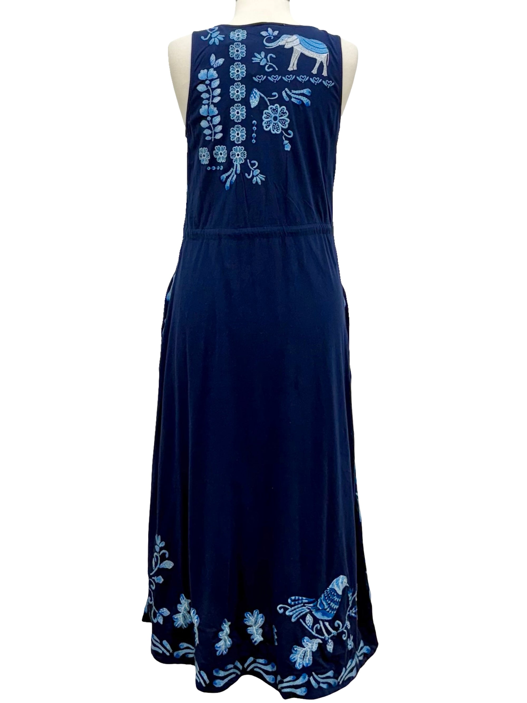 Johnny Was V NECK DRAWSTRING KNIT DRESS YADIRA