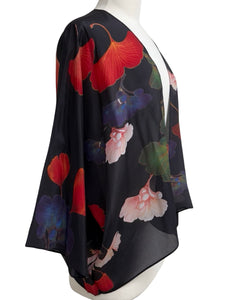 Cocoon House SILK NOIR SHORT KIMONO