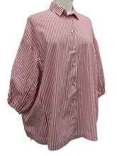 Load image into Gallery viewer, Alembika SHORT SLEEVE STRIPE BLOUSE
