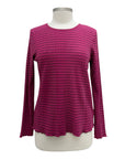 Fenini PLEAT LONG SLEEVE CREW TOP