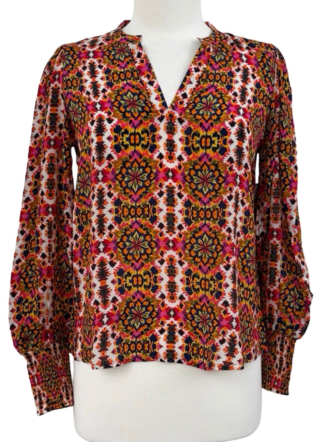 APNY SPLIT NECK BLOUSE