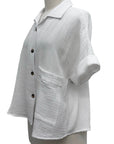 Sympli BREEZE BOLERO SHIRT - Originally $159 🔵