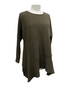 Fenini PINSTRIPE PLEAT SWING TUNIC