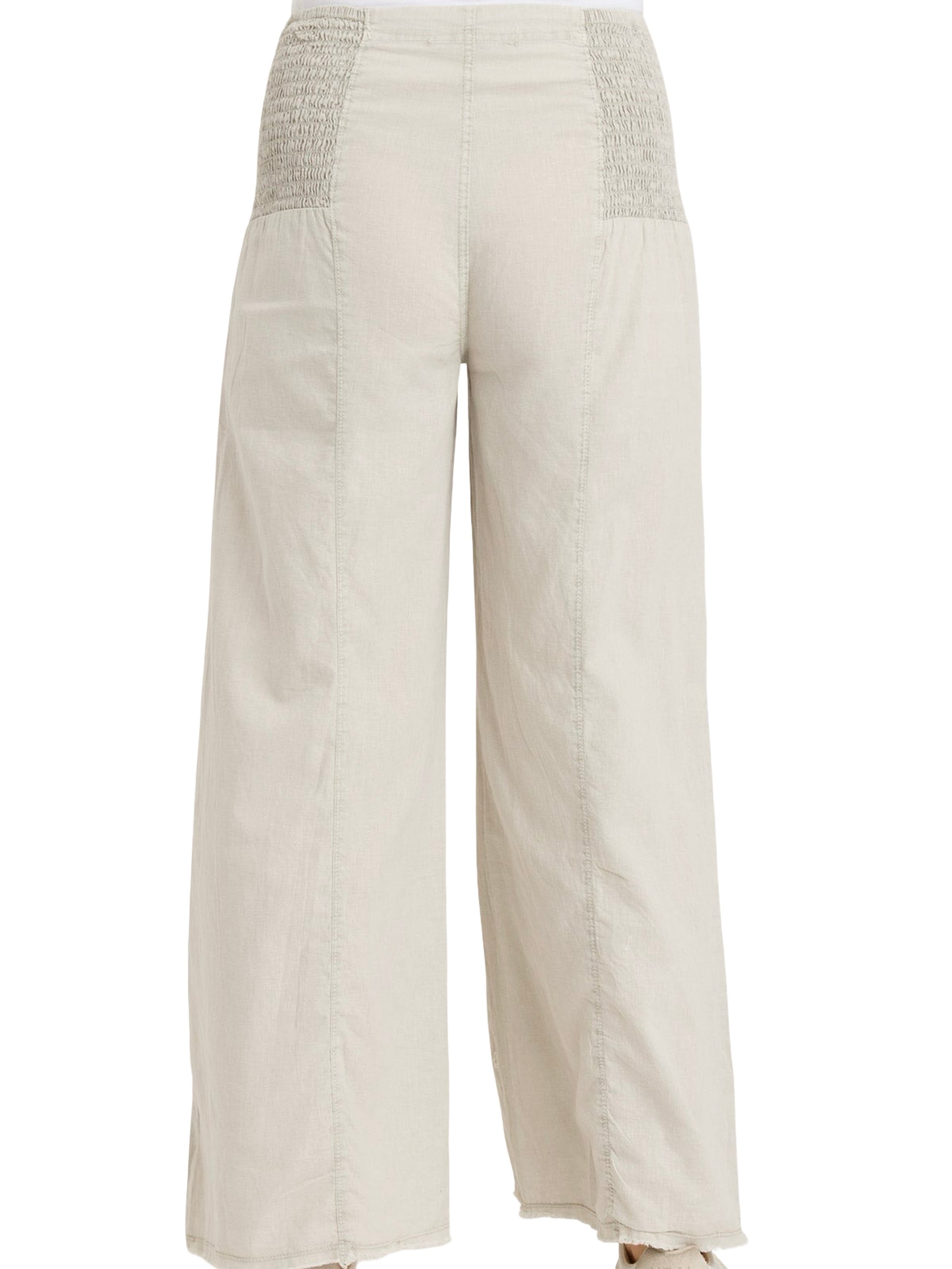 XCVI COTTON LINEN WIDE LEG PANT - ORIGINALLY $105