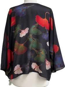 Cocoon House SILK NOIR SHORT KIMONO