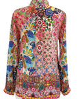 Shana MULTI COLOR SILK BLOUSE - Originally $99 🔵