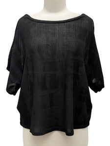 Cynthia Ashby MESH SHORT SLEEVE TEE ROSA