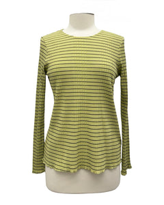 Fenini PLEAT LONG SLEEVE CREW TOP