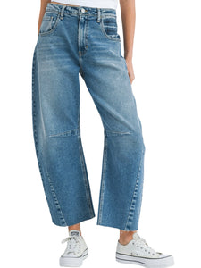 Just Black Denim BARREL JEAN WITH SEAMS