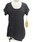 Oh My Gauze SHORT SLEEVE SIDE RUSCH TOP - Originally $55