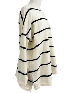 Amazing LONG SLEEVE STRIPE PULLOVER SWEATER