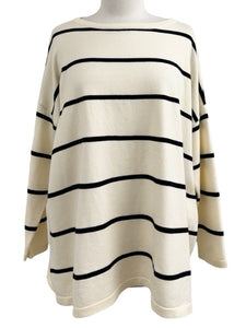 Amazing LONG SLEEVE STRIPE PULLOVER SWEATER