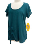 Oh My Gauze SHORT SLEEVE SIDE RUSCH TOP - Originally $55