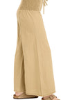 XCVI COTTON LINEN WIDE LEG PANT - ORIGINALLY $105
