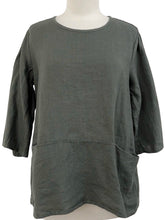 Load image into Gallery viewer, Cut Loose SOLID LINEN LONG SLEEVE PULLOVER TOP
