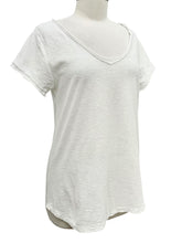 Load image into Gallery viewer, Cut Loose RAW EDGE V NECK TOP
