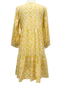 Foil LONG SLEEVE TIER DRESS