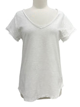 Load image into Gallery viewer, Cut Loose RAW EDGE V NECK TOP
