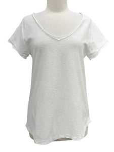 Cut Loose RAW EDGE V NECK TOP