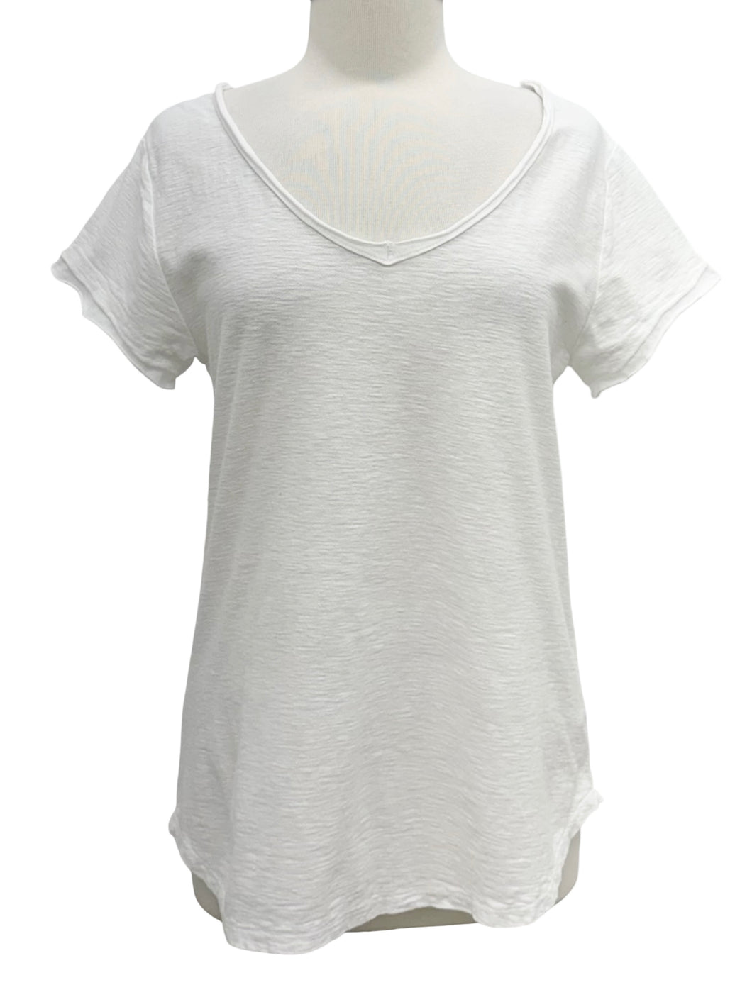 Cut Loose RAW EDGE V NECK TOP