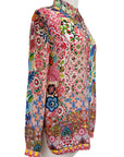 Shana MULTI COLOR SILK BLOUSE - Originally $99 🔵