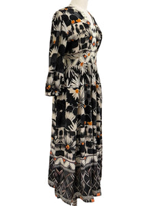 Shana SILK LONG FLOWER DRESS