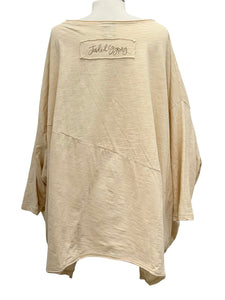 Jaded Gypsy BE FREE TOP VINTAGE OATMEAL