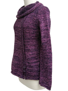 Habitat TWEED CHENILLE BUTTON COWL SWEATER