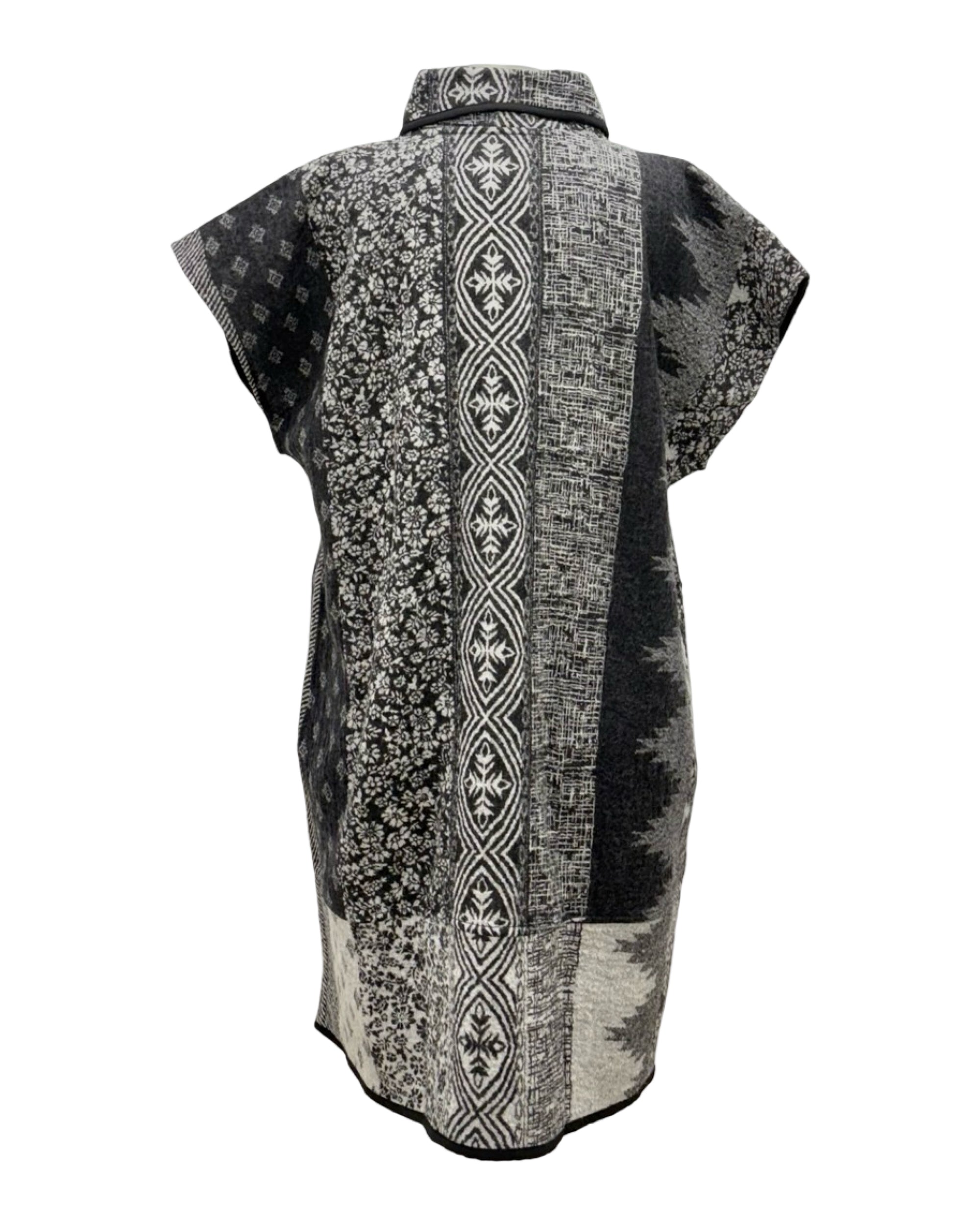 Yaza REVERSIBLE LONG WOOL VEST