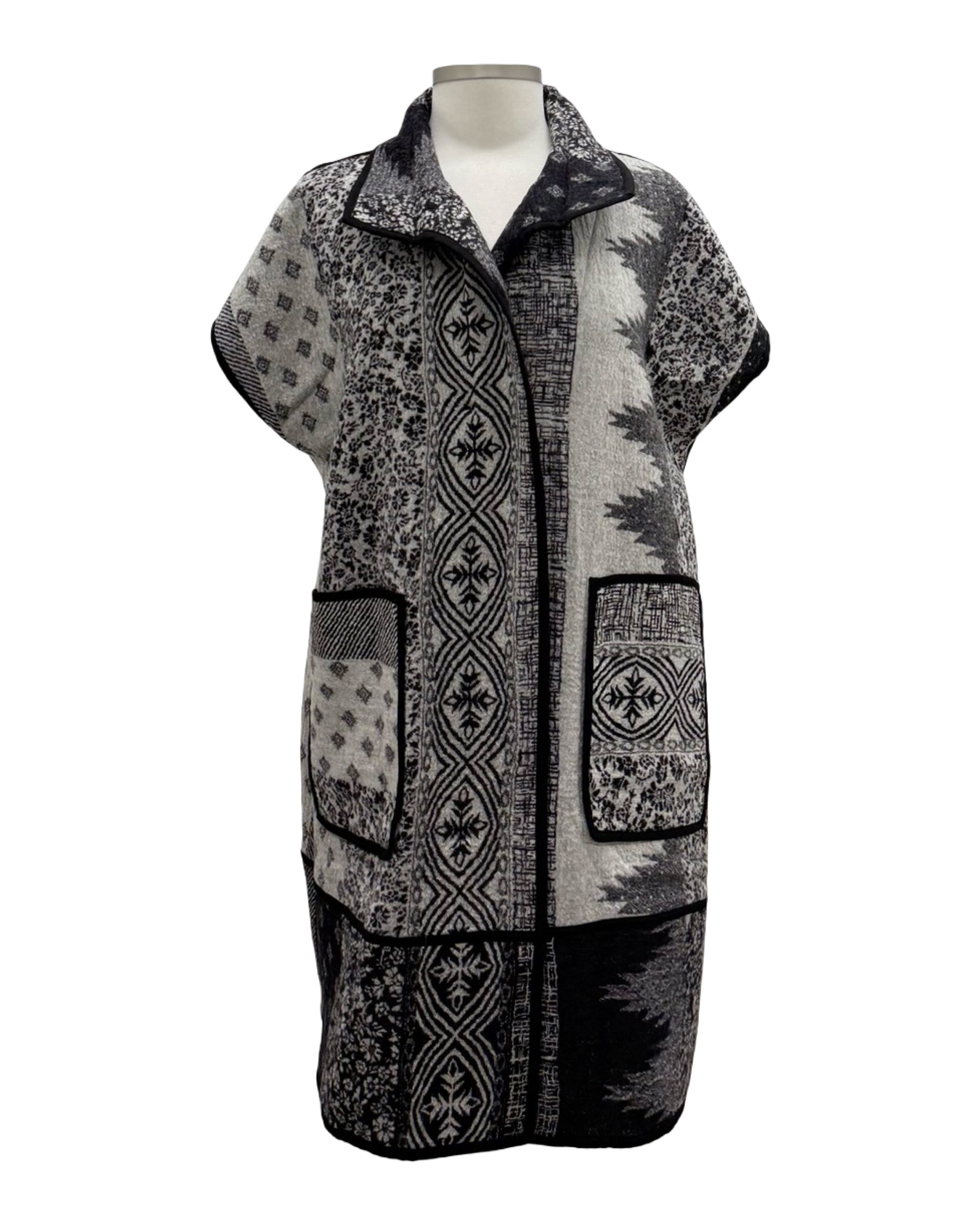 Yaza REVERSIBLE LONG WOOL VEST