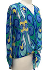 APNY V NECK TIE FRONT BLOUSE - Originally $99 🔵