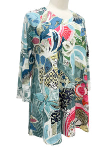 Inoah ALINE 3/4 SLEEVE PRINT TOP TRANQUILITY