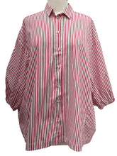 Load image into Gallery viewer, Alembika SHORT SLEEVE STRIPE BLOUSE
