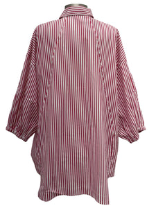 Alembika SHORT SLEEVE STRIPE BLOUSE