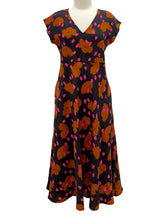 Load image into Gallery viewer, Foil CAP SLEEVE V NECK DRESS
