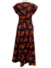 Load image into Gallery viewer, Foil CAP SLEEVE V NECK DRESS
