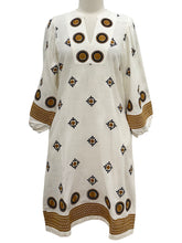 Load image into Gallery viewer, Foil EMBROIDERED V NECK DRESS
