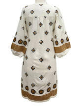 Load image into Gallery viewer, Foil EMBROIDERED V NECK DRESS
