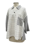 Moonlight 3/4 SLEEVE PULLOVER SWING BLOUSE