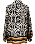 Scandal Italy LONG SLEEVE SILK BLOUSE - Originally $169