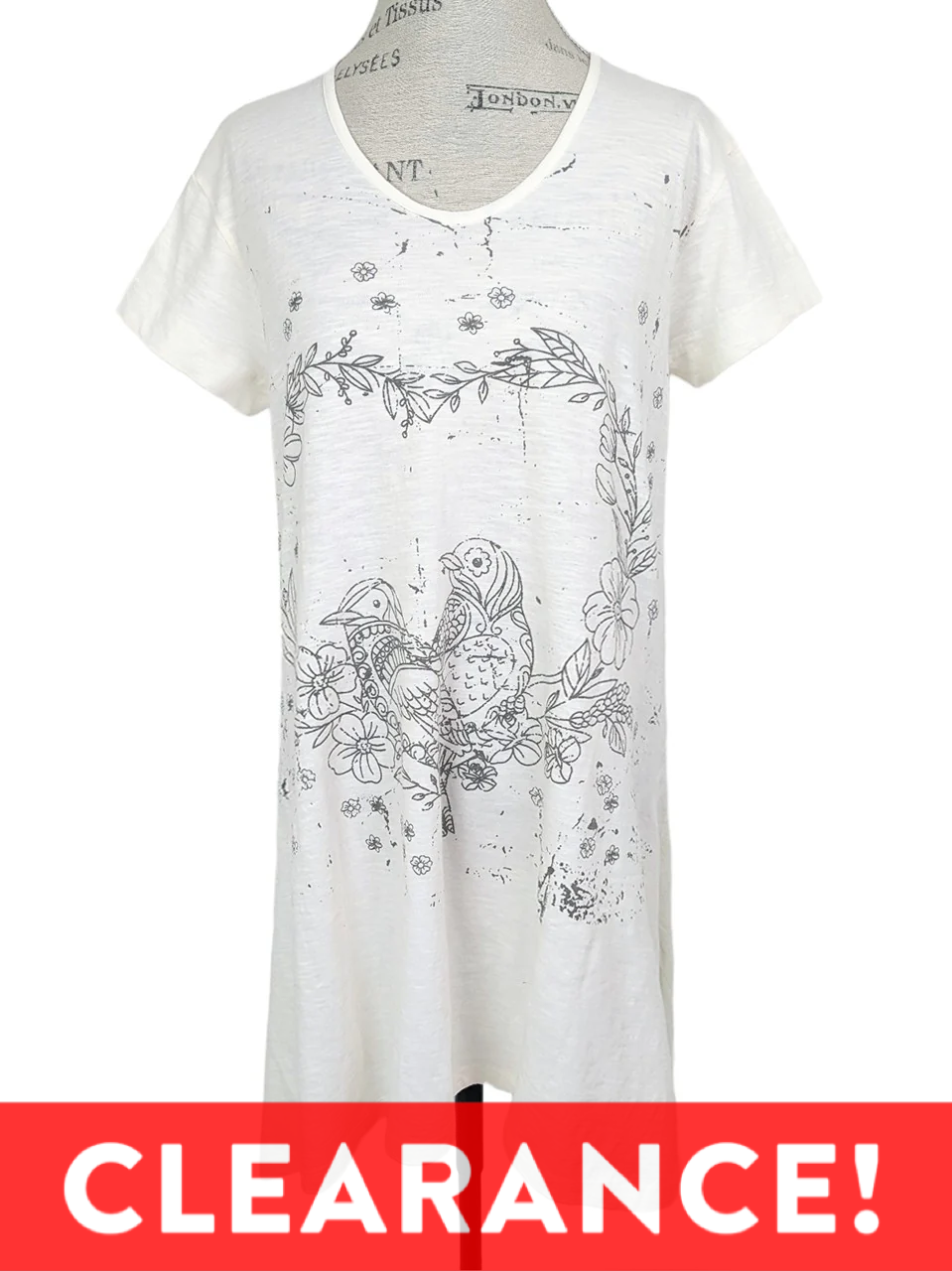 Kyla Seo by Caite SHORT SLEEVE BIRD TUNIC-Originally $89
