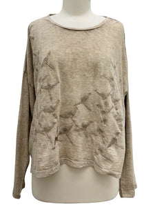 Krista Larson CROP CRANES LONG SLEEVE