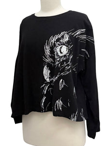 Krista Larson CROP OWL SKETCH LONG SLEEVE