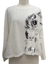 Load image into Gallery viewer, Krista Larson CROP OWL SKETCH LONG SLEEVE
