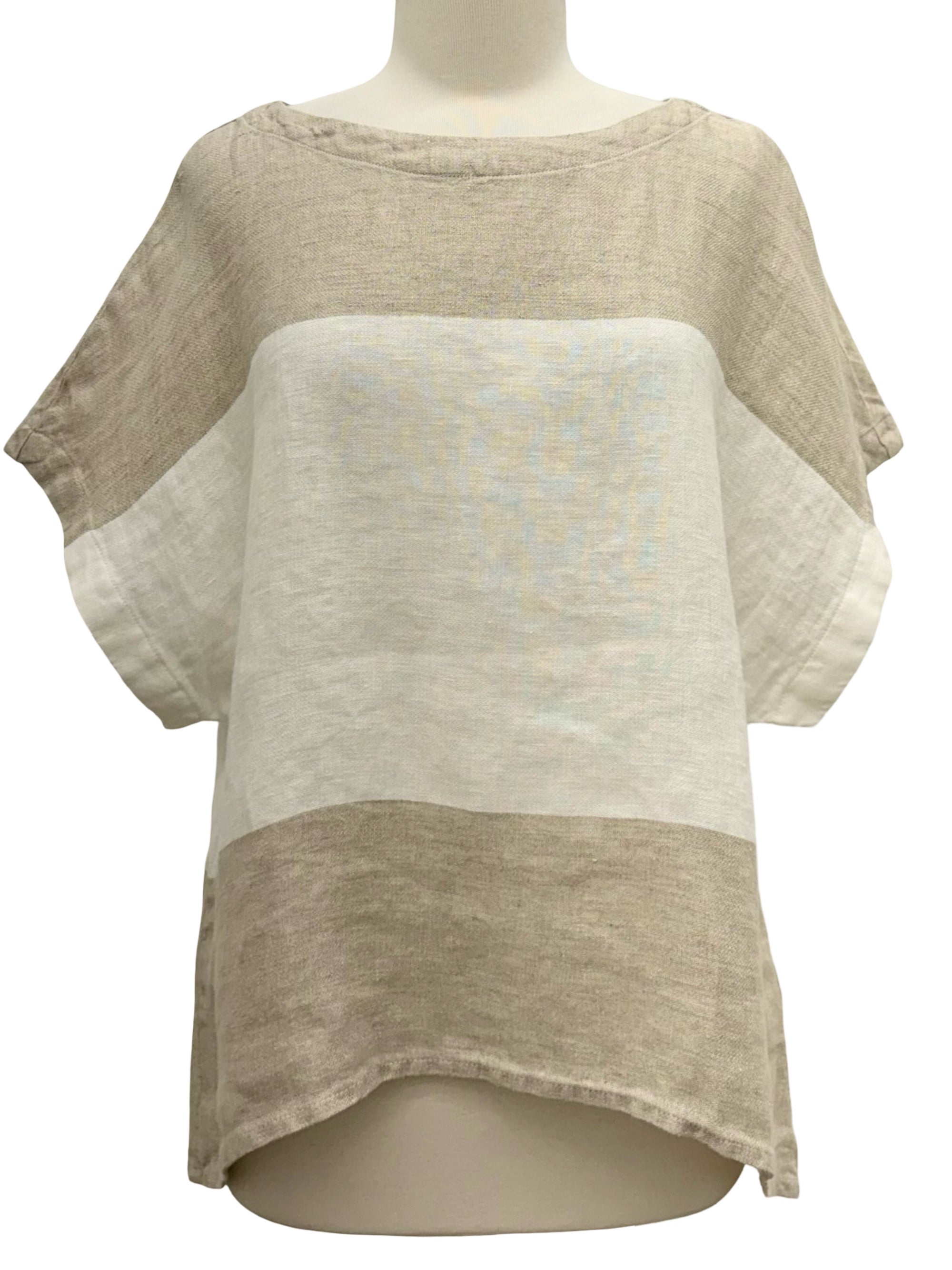 Flax BACK SLIT TEE STRIPE - Originally $167