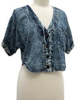 Cynthia Ashby DENIM HARPER CROP JACKET - ORIGINALLY $245