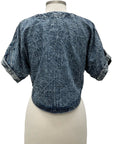 Cynthia Ashby DENIM HARPER CROP JACKET - ORIGINALLY $245